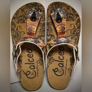 Calceo Vegan Leather Sandals 7.5